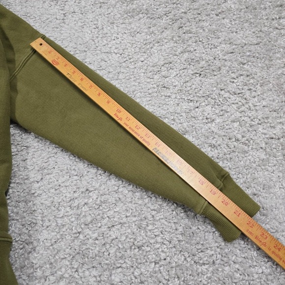 American Giant Sweater Medium Green Full Zip Long Sleeve Midweight Sweatshirt - Picture 13 of 14